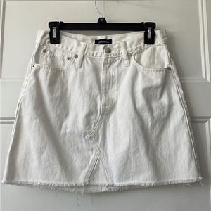 J.Crew white denim skirt
